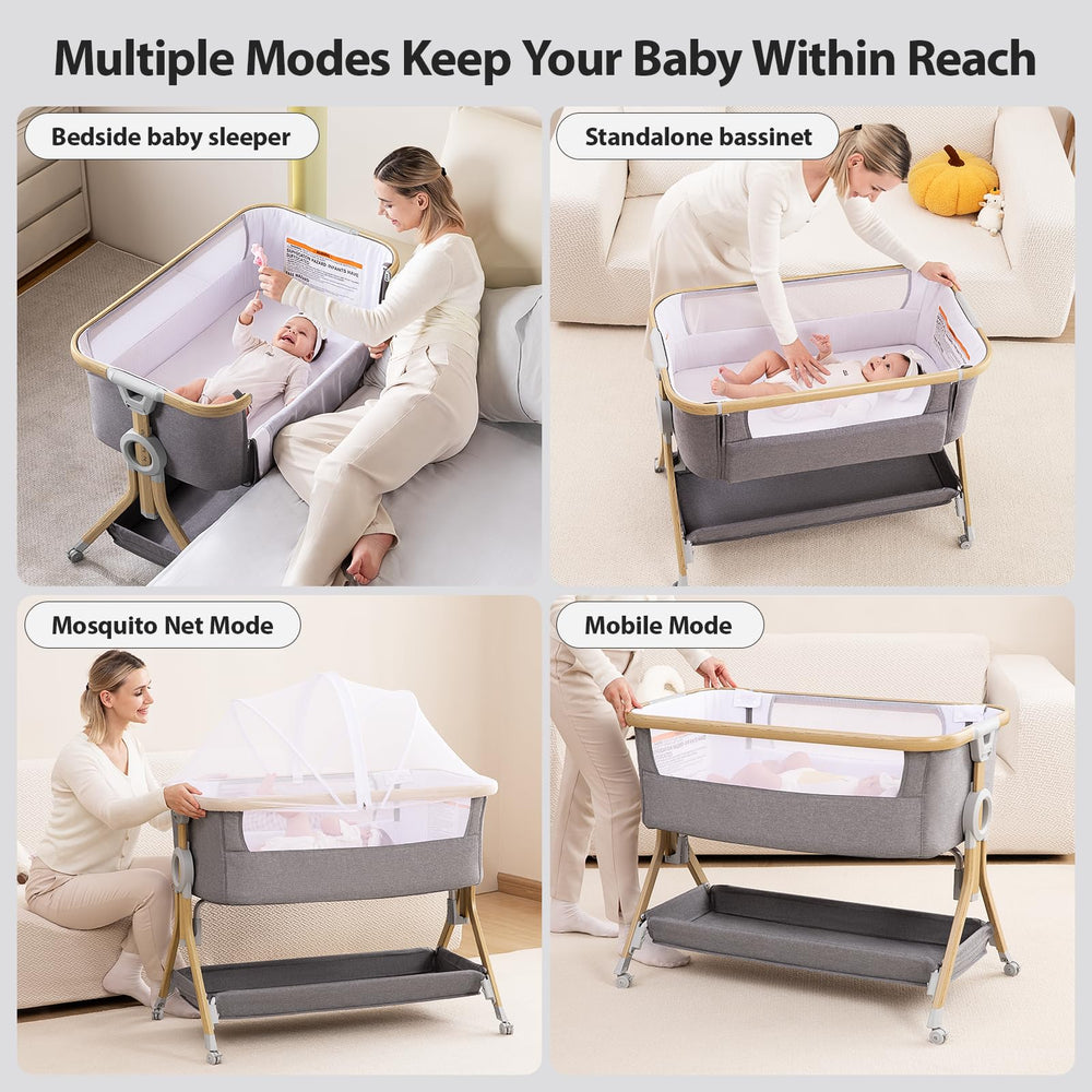 Larex bedside sleeper on wheels allows easy movement between spaces.