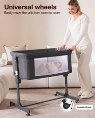 Larex height adjustment aligns with bed height for easier feeding.