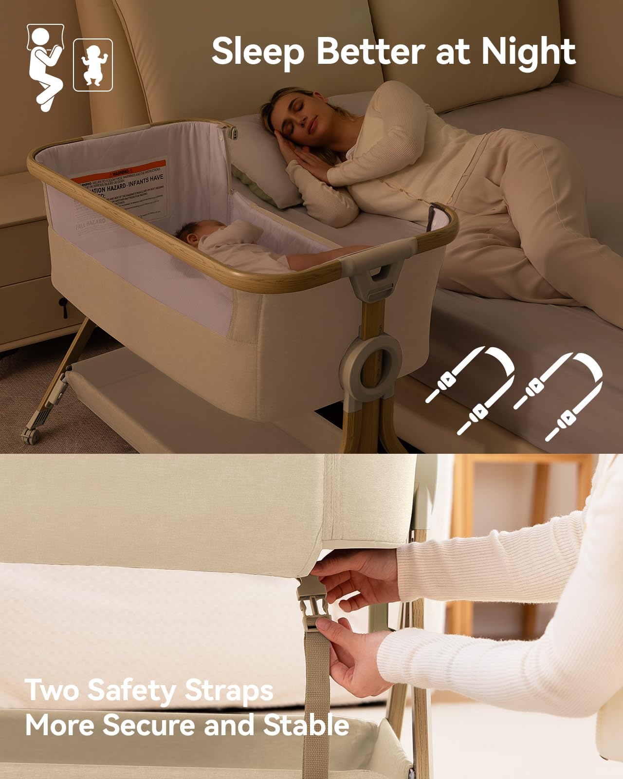 Larex locking wheels enable stable repositioning.