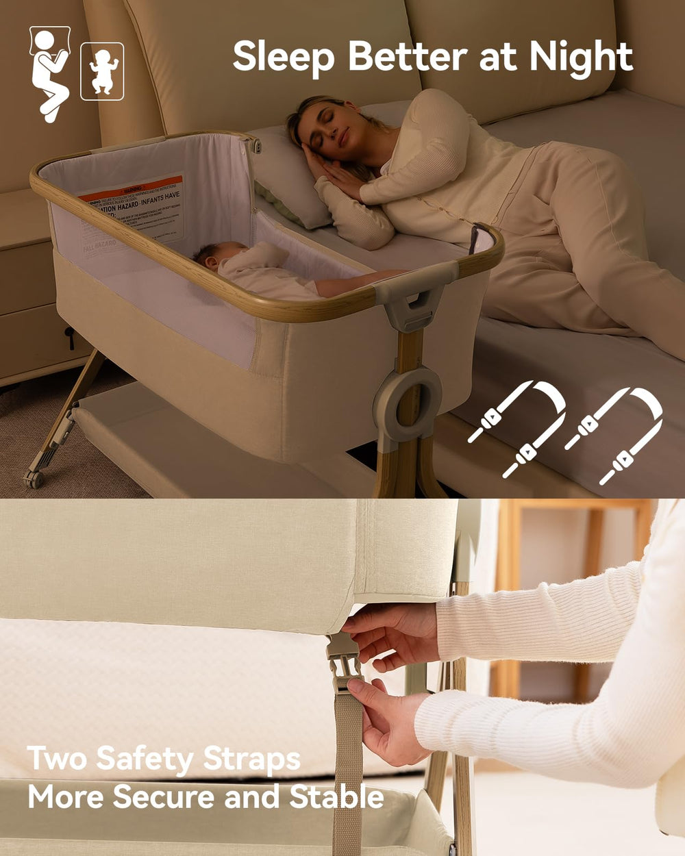 Larex locking wheels enable stable repositioning.