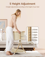 Larex storage basket keeps essentials within reach.