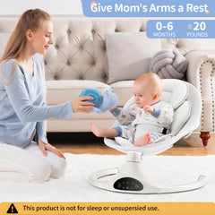 LAREX breathable mesh seat keeps baby cool during swings