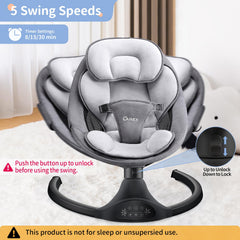 LAREX Baby Swing control panel for quick speed adjustments at a glance.