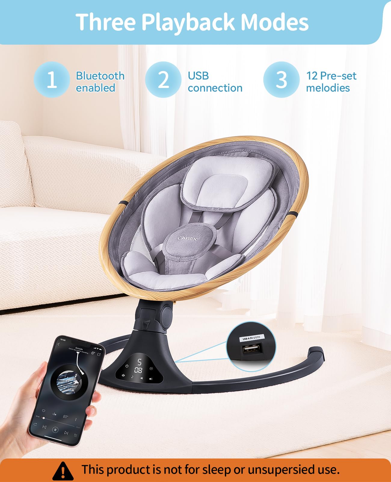 Larex plush seat pad and breathable mesh insert for all-season comfort