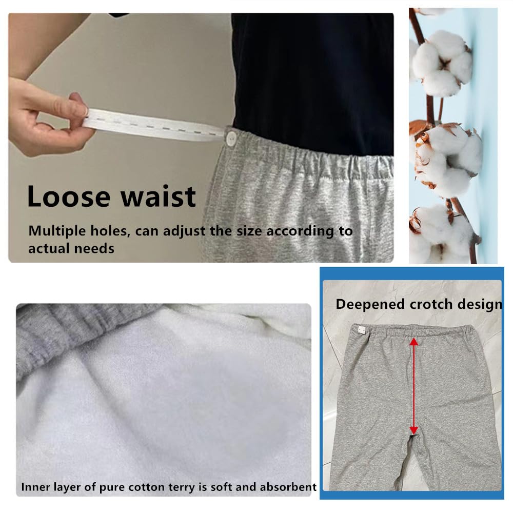 LAROTSUBA extended crotch area accommodates diapers for flexible care.
