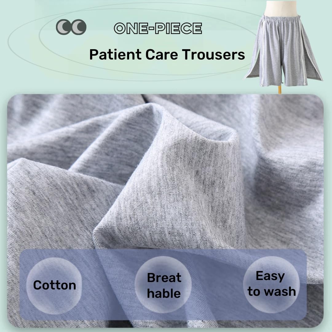 LAROTSUBA easy-to-wear care pants simplify dressing for elderly and fracture patients.