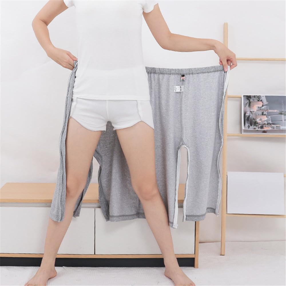 LAROTSUBA zipper patient clothing bottom zipper preserves patient privacy during care