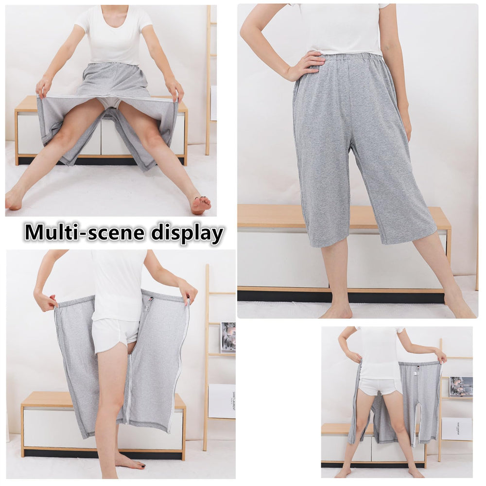 LAROTSUBA zipper patient clothing rehab-ready option for post-surgery and recovery