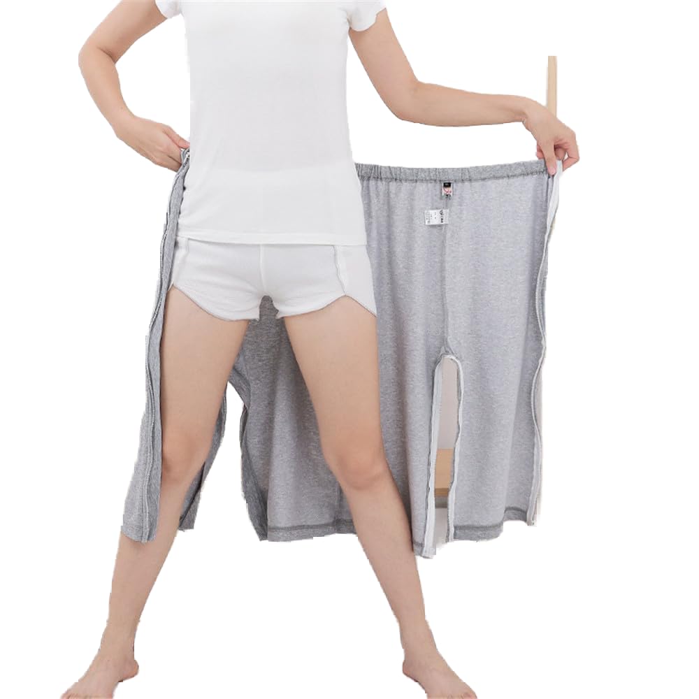 LAROTSUBA zipper patient clothing side zipper enables easy caregiving access