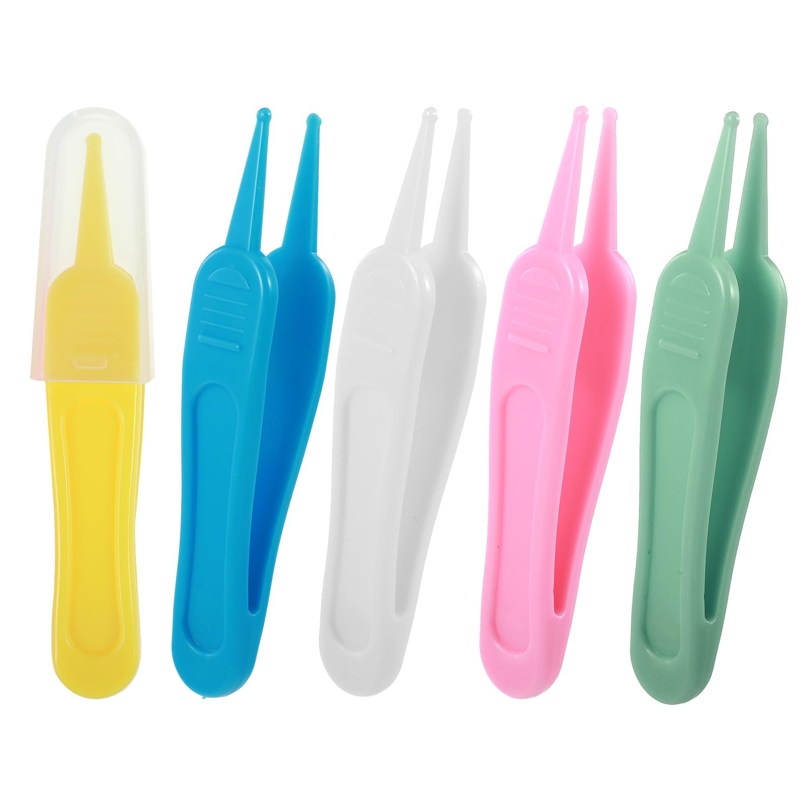 Larrel nose picker with round head in white for gentle nose cleaning.
