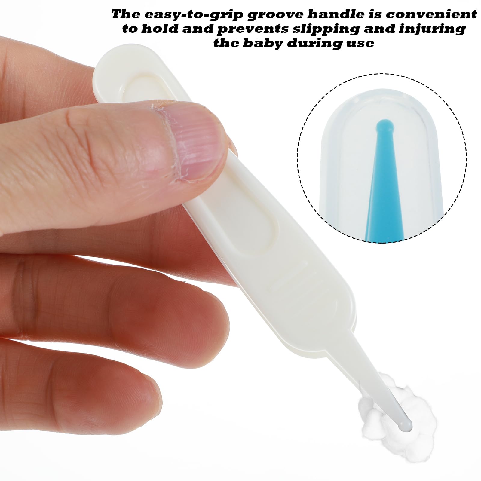 Larrel nose picker with round head in yellow for quick on-the-go care.
