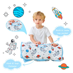 Lasoftan Astronaut Nap Mat with fleece-lined blanket for warmth