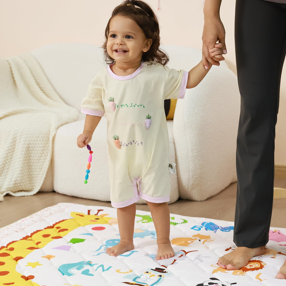 Lasoftan Baby Play Mat 71x59 inches delivers extra room for family play.