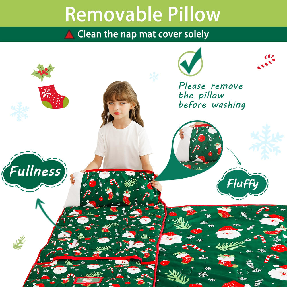Lasoftan Christmas nap mat durable colors withstand regular washing.