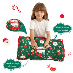 Lasoftan Christmas nap mat size 50x21 for roomy toddler naps.