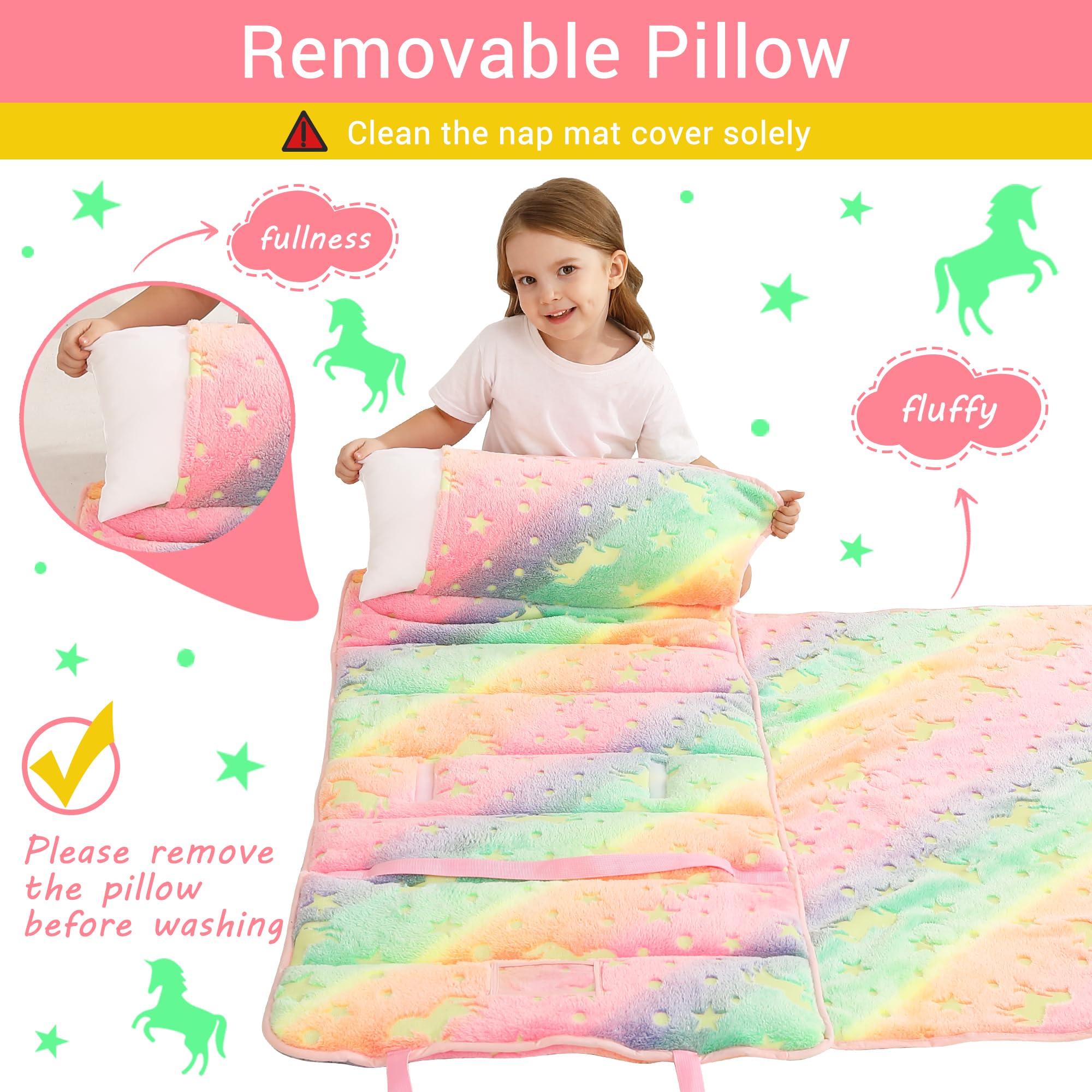 Travel-ready Lasoftan nap mat design fits daycare naps on the go
