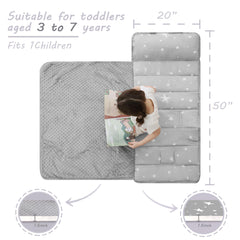 Lasoftan nap mat blanket features fleece lining for cozy protection.