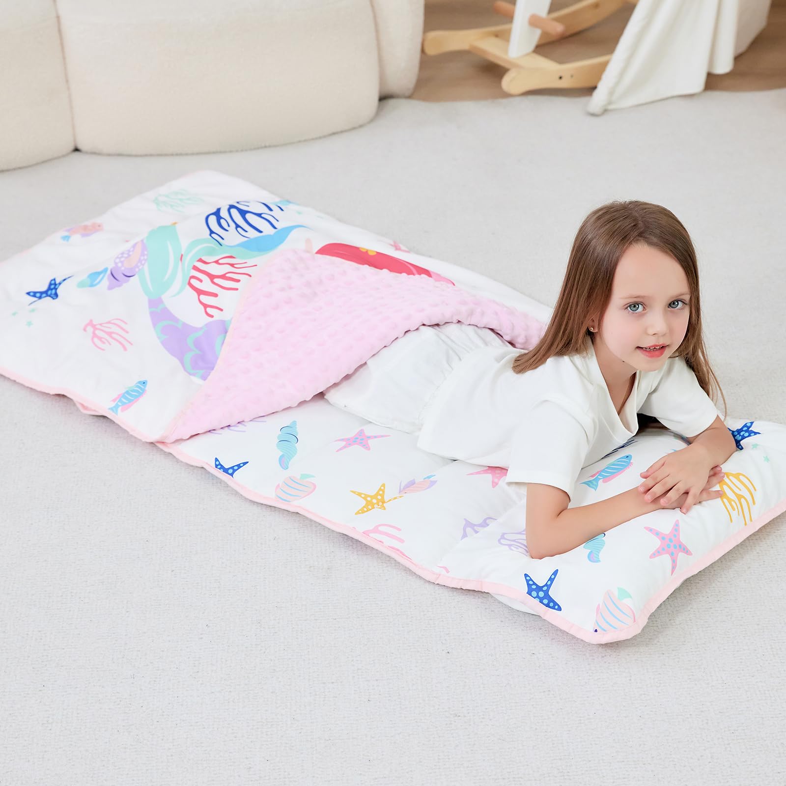 Lasoftan nap mat durable colorfast fabrics stay vibrant wash after wash.
