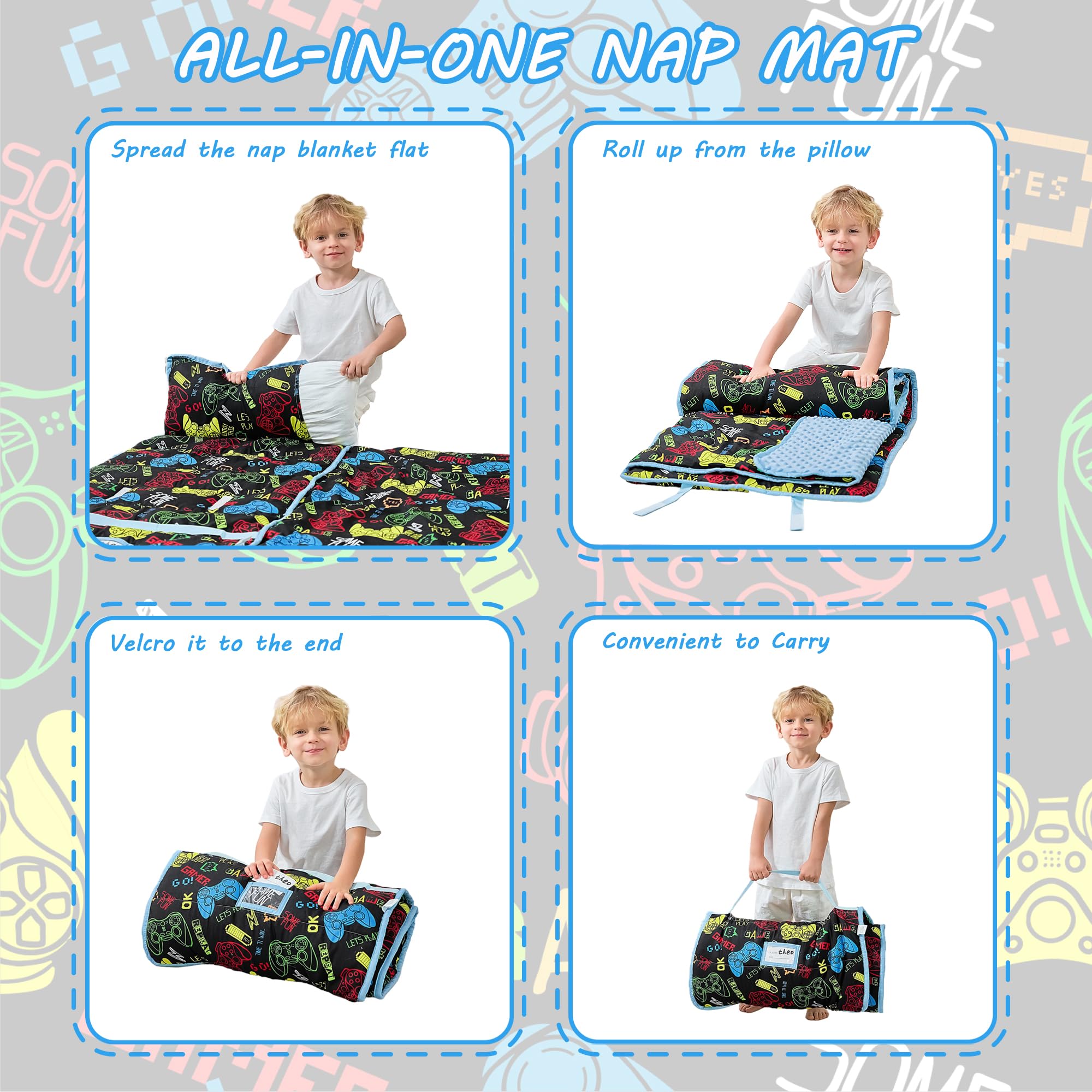 Lasoftan nap mat easy-care fabric stays vibrant after washing.