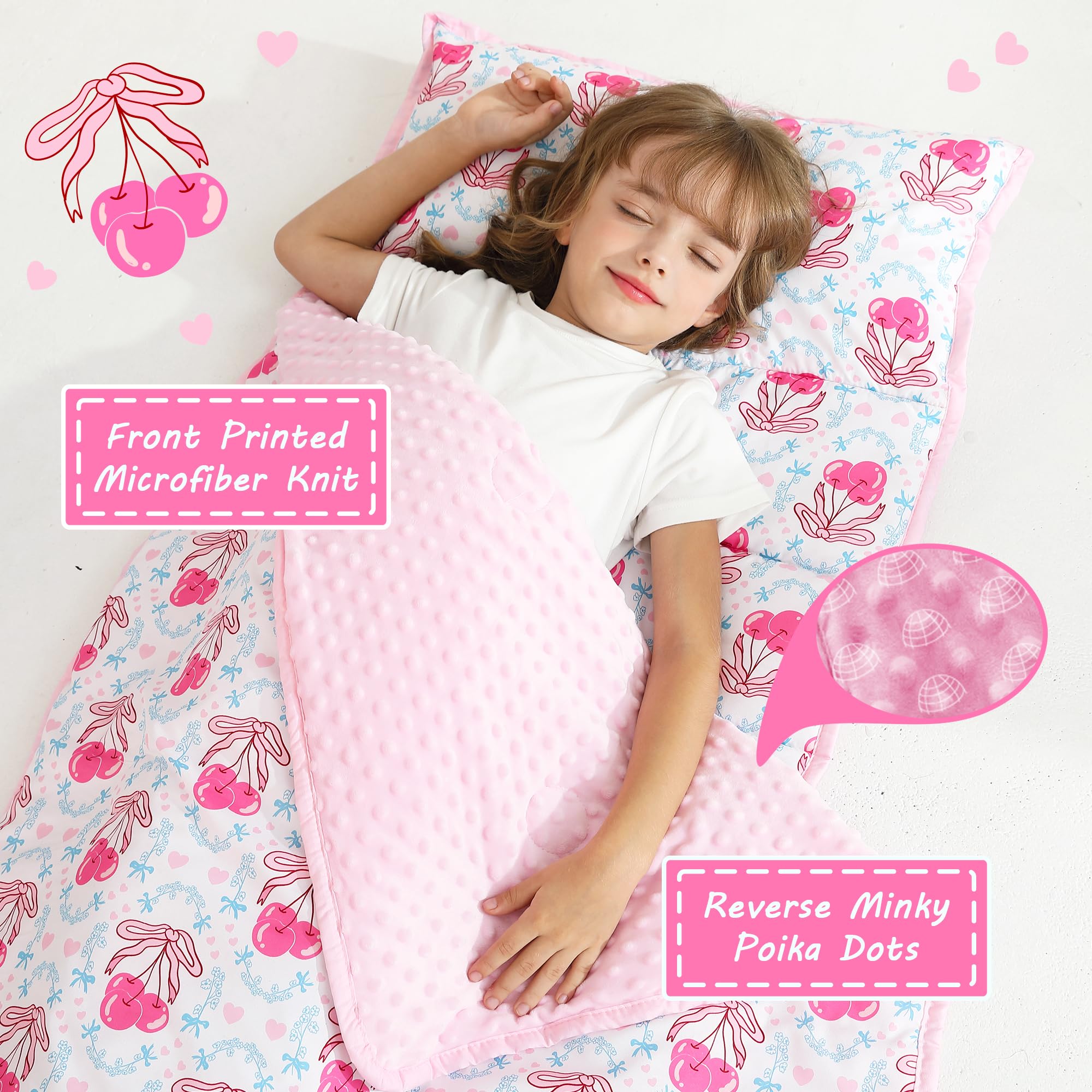 Lasoftan nap mat with pillow included for compact daycare naps
