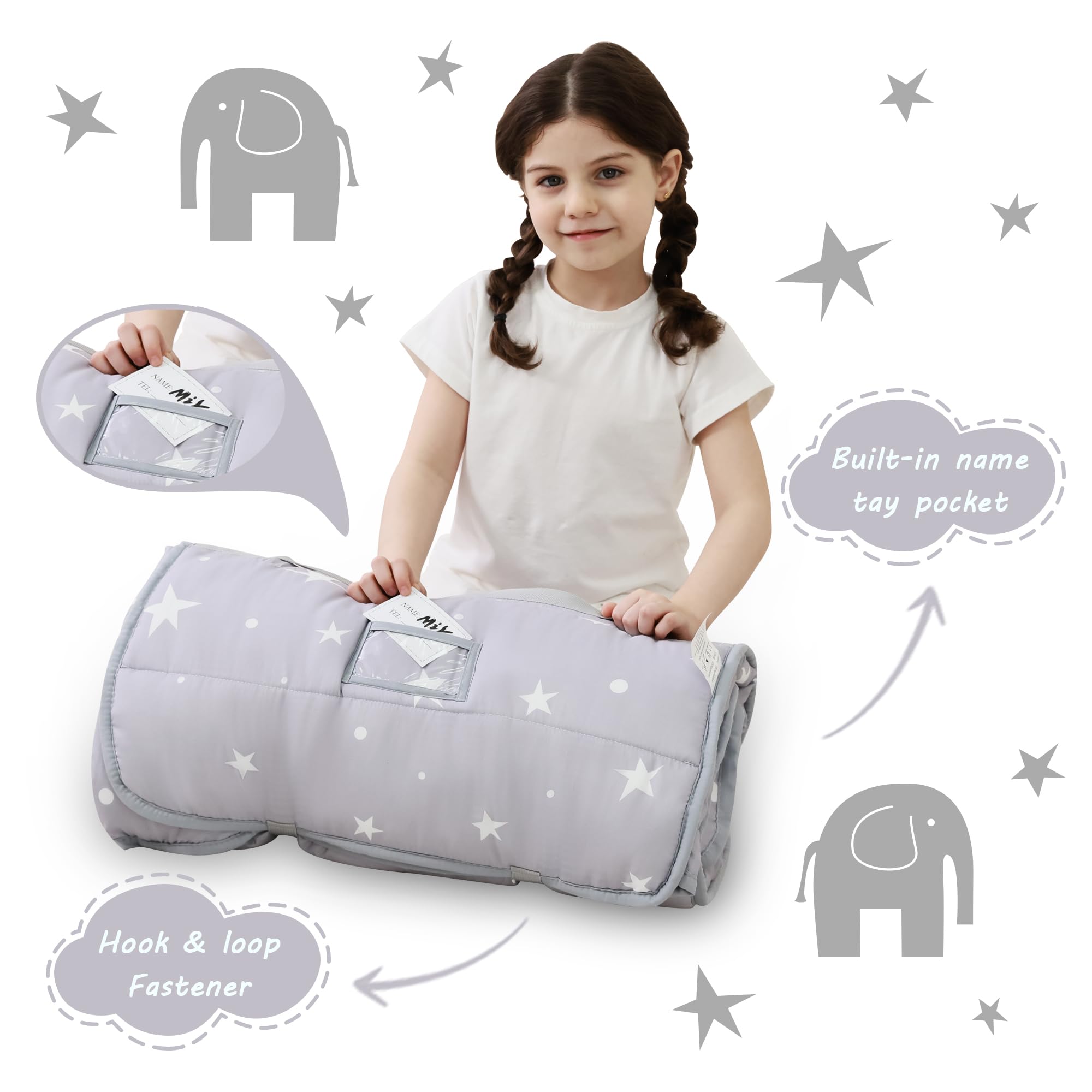 Lasoftan nap mat with pillow included for added warmth.