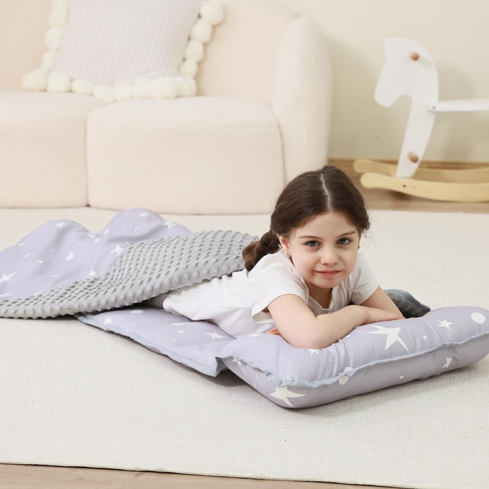 Lasoftan vibrant color nap mat resists fading in daily use.