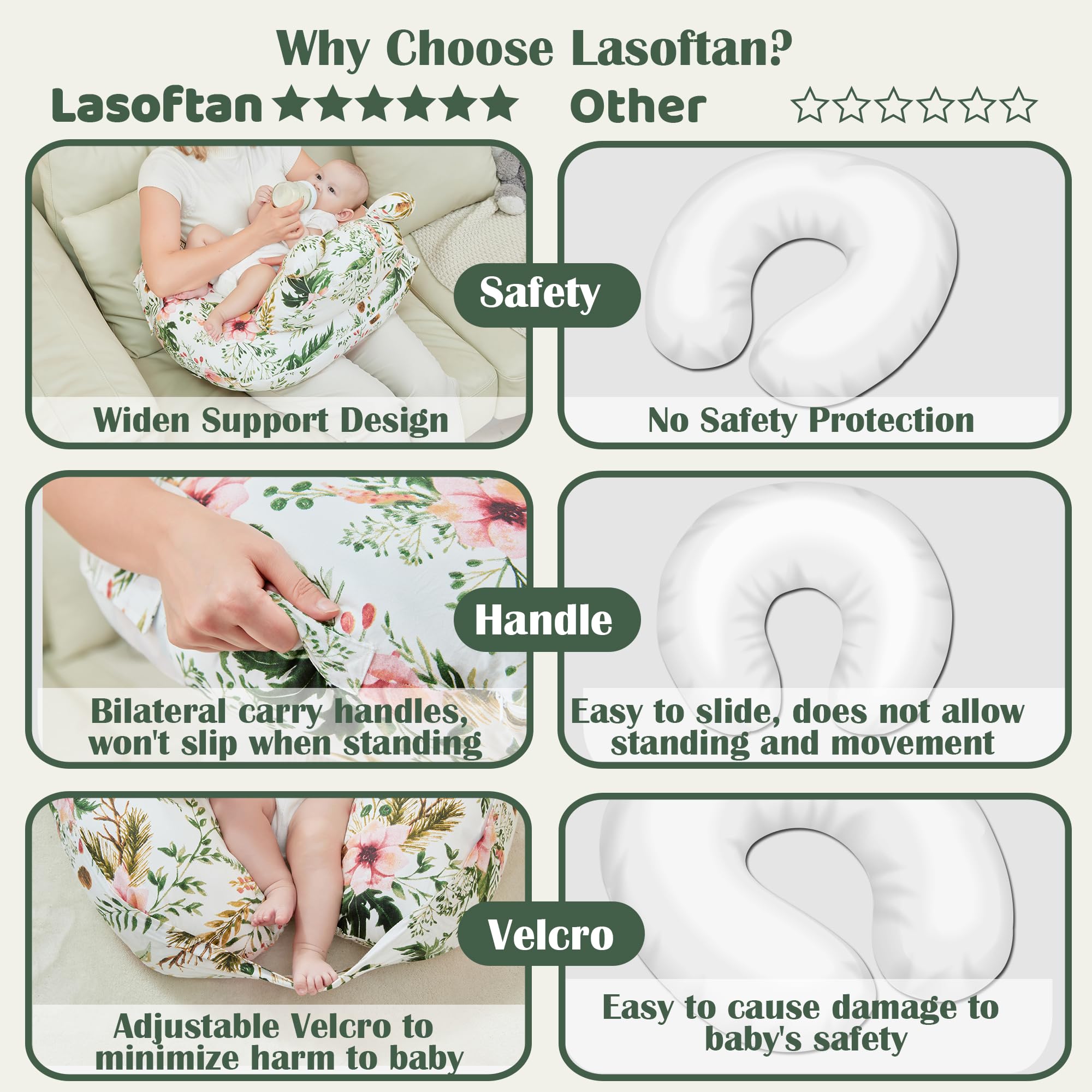 suitable for supervised nursing to support mom and baby during feeds