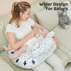 Lasoftan nursing pillow removable cover close-up for easy cleaning.