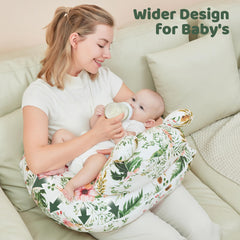 lasoftan nursing pillow with removable cotton cover for easy cleanup