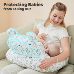 Lasoftan nursing pillow strap adjustment demonstrates secure fit during feeds.