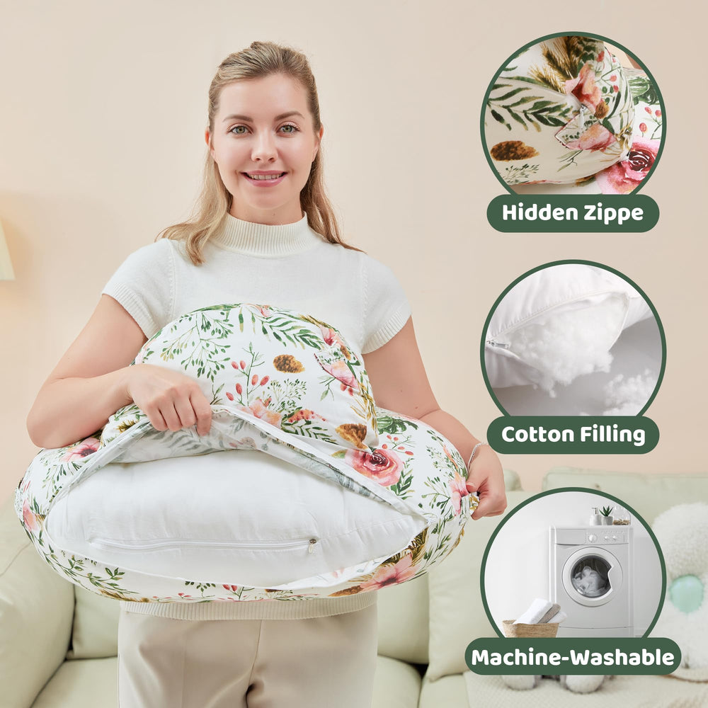 washable cover with hidden zipper for easy removal