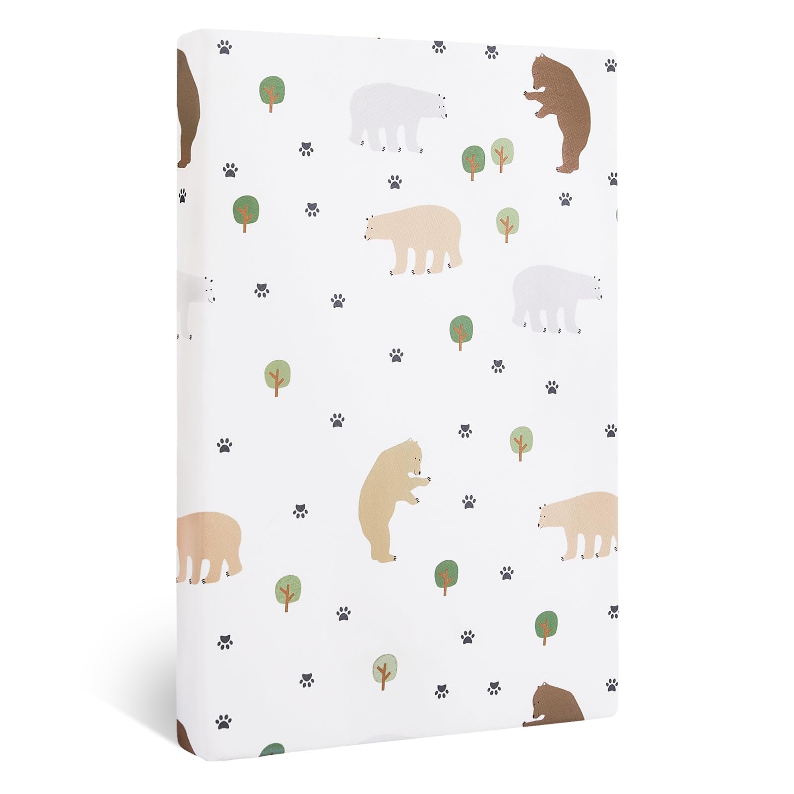 lasoftan Pack and Play Mattress front view demonstrates a snug fit for safe sleep and play