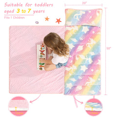 Lasoftan toddler nap mat 50x21 rolled demonstrates portable comfort