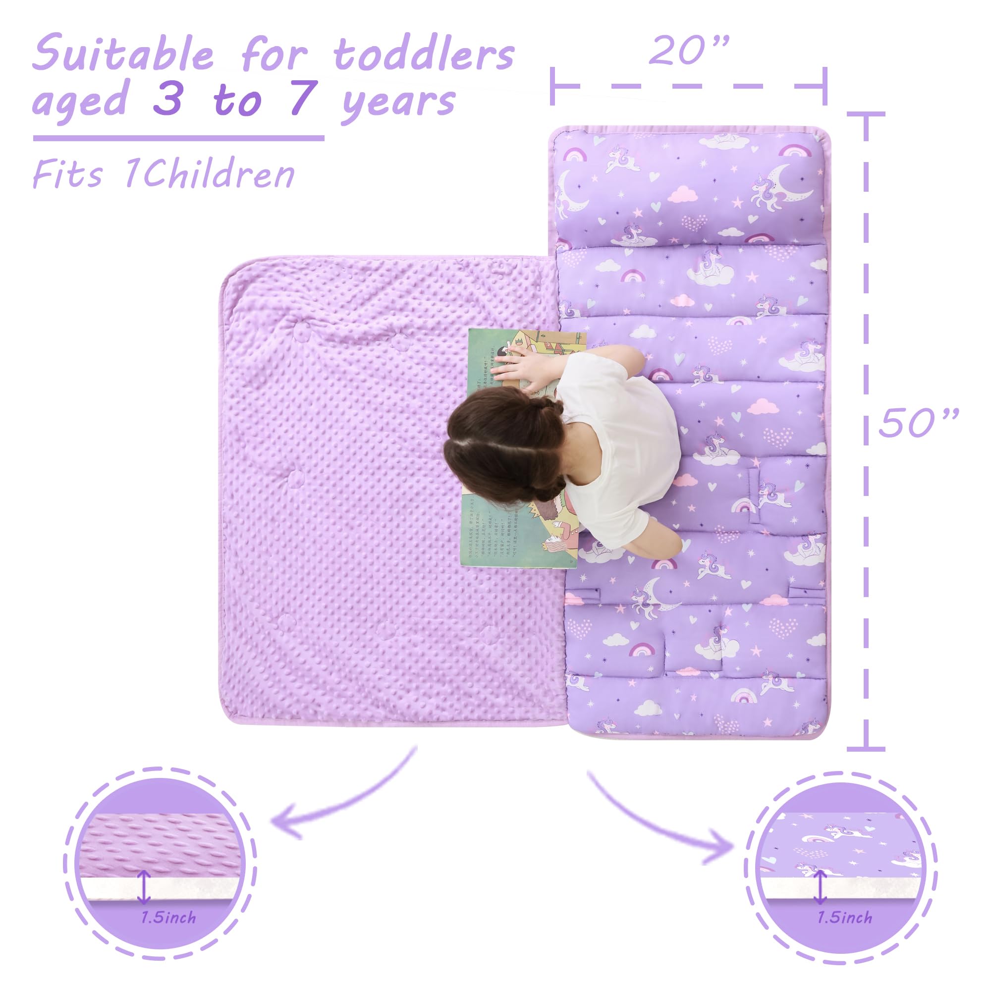 lasoftan nap mat with fleece blanket for warmth