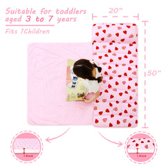 Lasoftan nap mat 50x21x2 inch size for growing kids 3+.