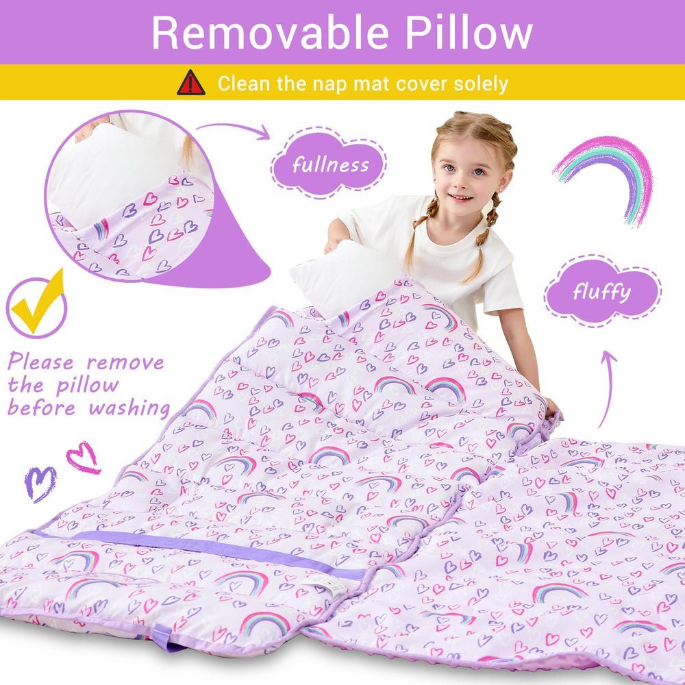 Lasoftan easy care nap mat is machine washable for busy families.