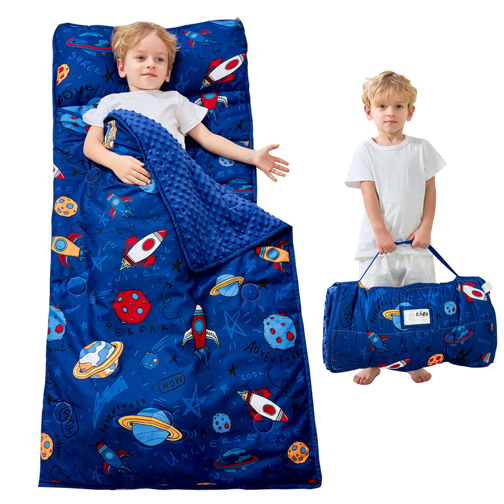 Lasoftan toddler nap mat fabric close-up, soft fleece for cozy naps