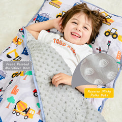 Lasoftan toddler nap mat with pillow setup keeps little travelers comfy.