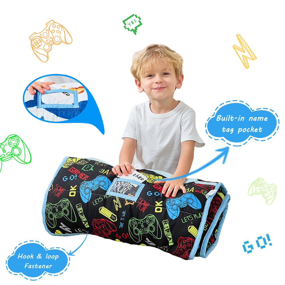 Lasoftan nap mat size 50x21 inches supports growing toddlers.