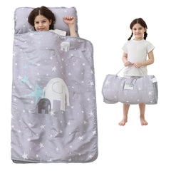 Lasoftan toddler nap mat with pillow provides soft comfort for daycare naps.