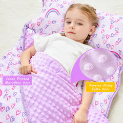 Lasoftan toddler nap mat with pillow offers cozy nap time.