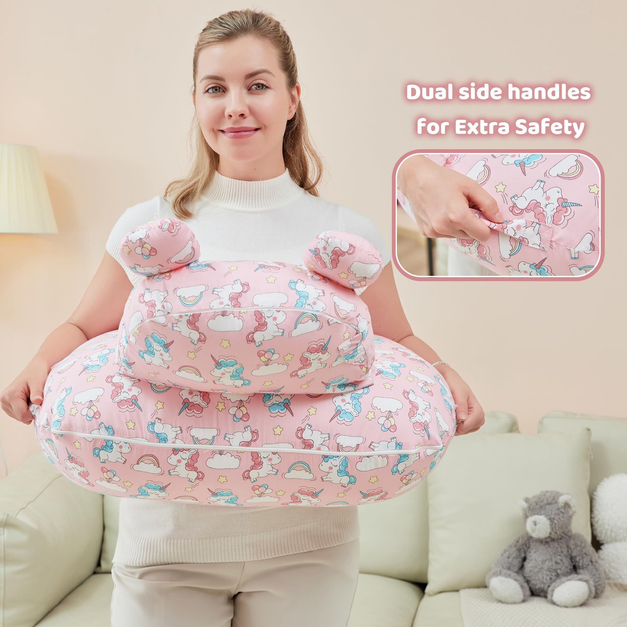 lasoftan Unicorn nursing pillow removable cover for easy cleaning