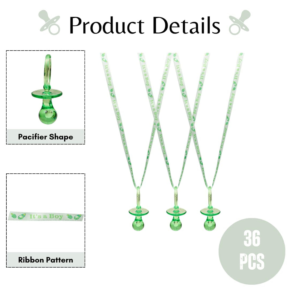 Lassos Boutique green pacifier necklace close-up showing smooth acrylic surface