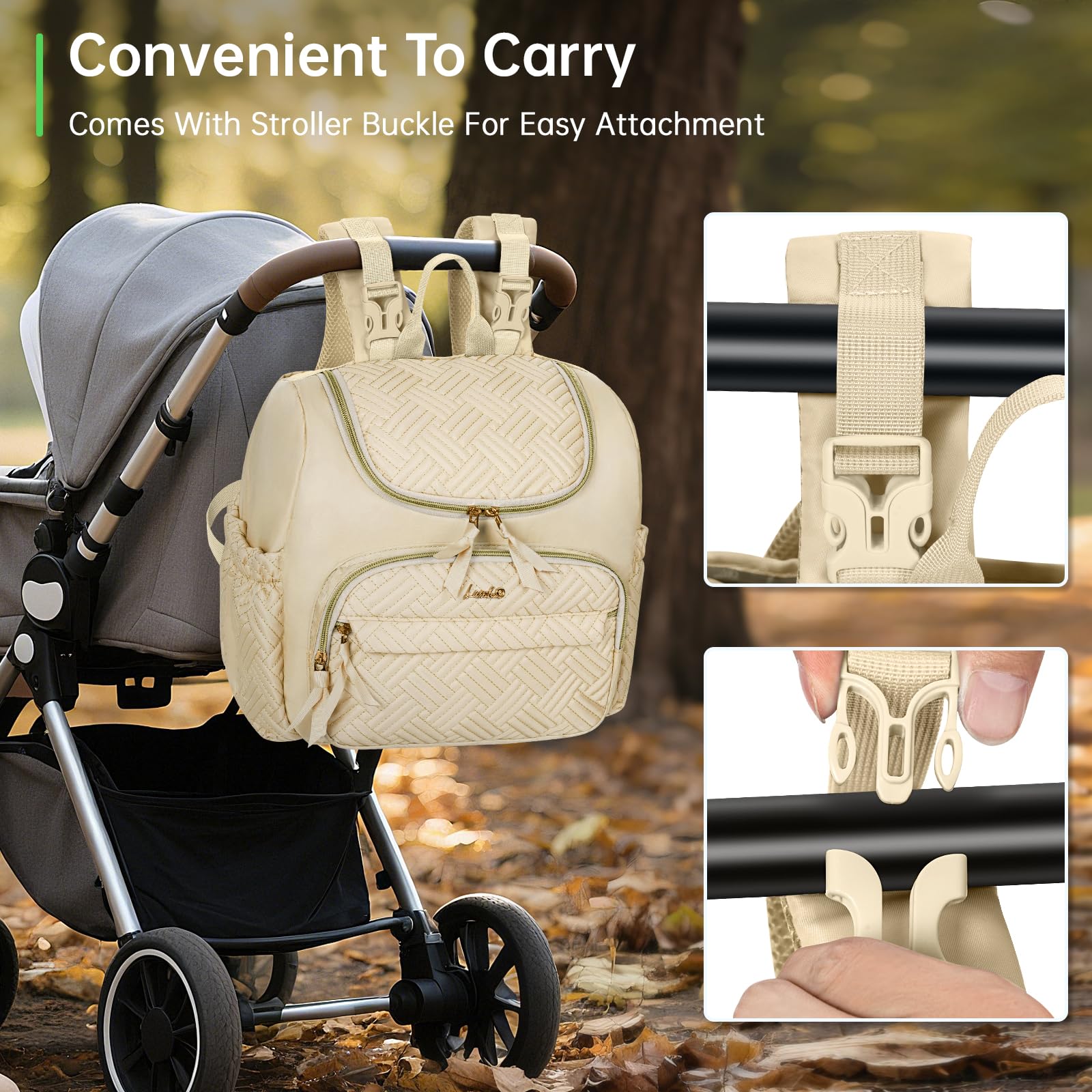 LASUK small diaper bag ready for beach and weekends away.