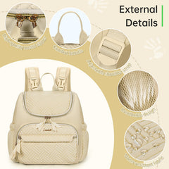 LASUK diaper bag with changing pad included for quick changes.