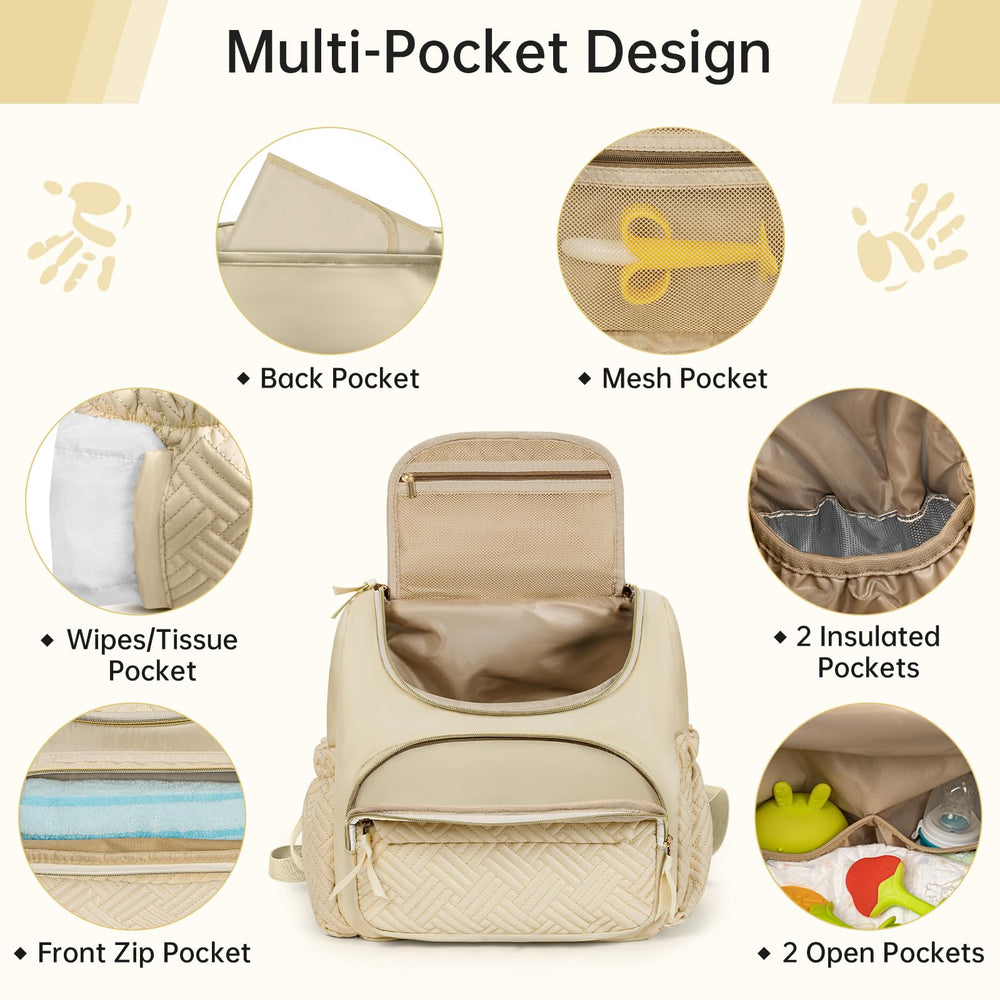 LASUK mini maternity-style bag with premium zippers.