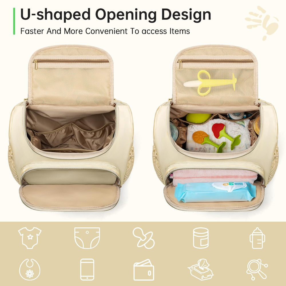 LASUK compact bag with nylon lining and sturdy handles.