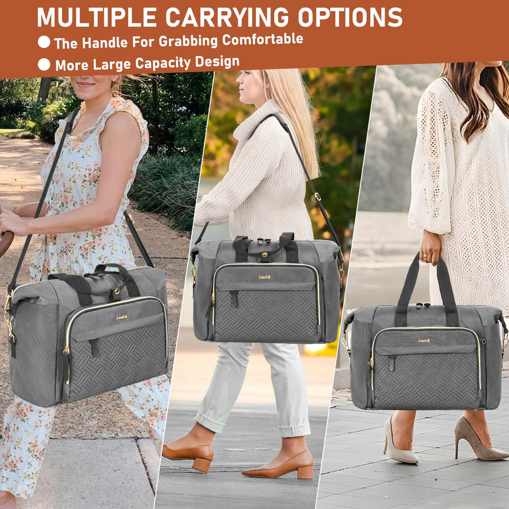 LASUK diaper bag tote travel-ready for moms on the go.