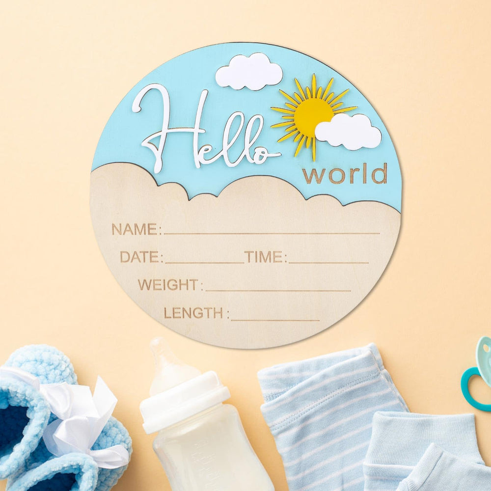 Lasuroa sign showing birth details space for name and date