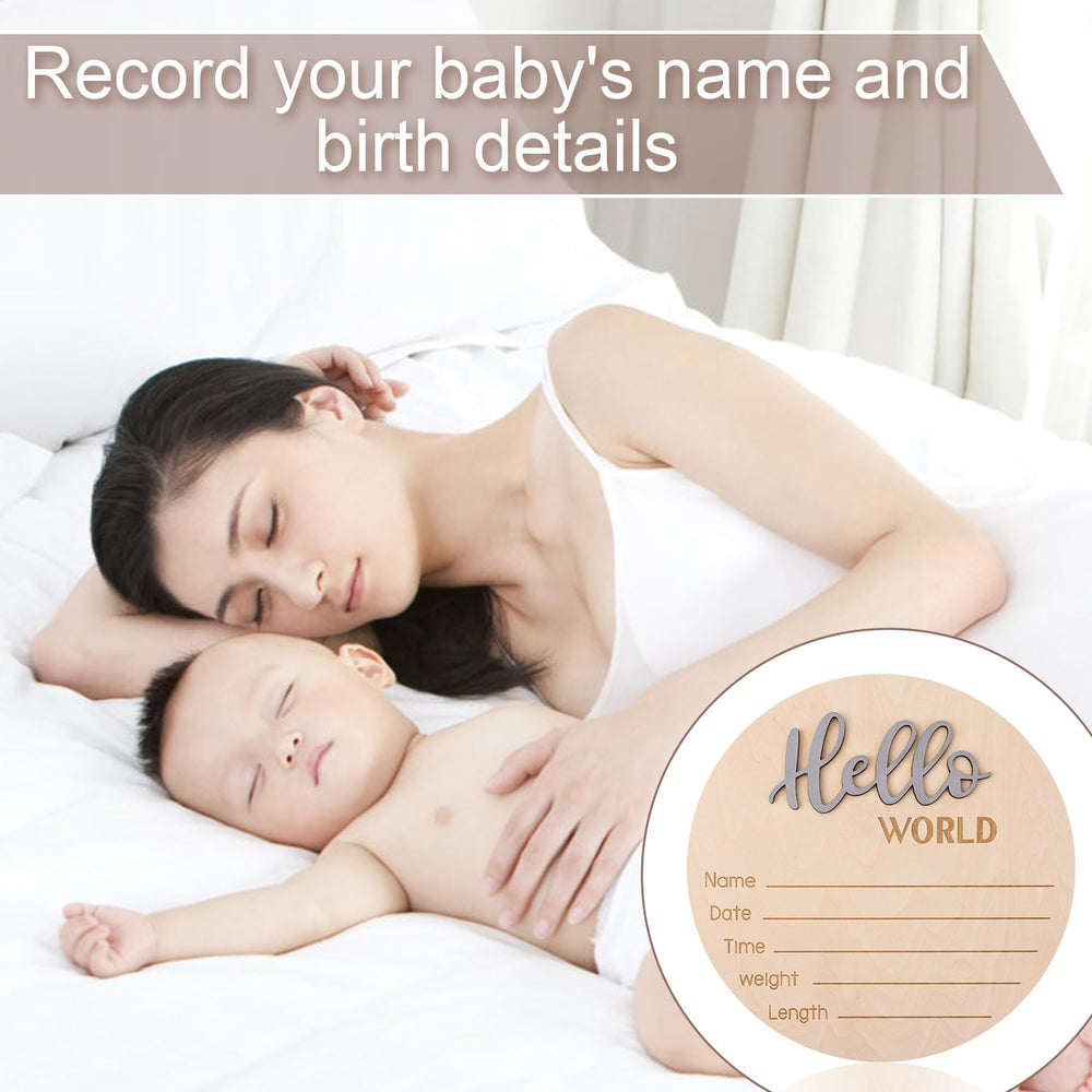 lasuroa gray finish sign complements modern nurseries and photo props.